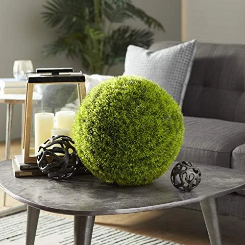 Deco 79 Faux Foliage Boxwood Topiary Artificial Foliage Ball, 15" X 15" X 15", Green 7 Deco 79 Faux Foliage Boxwood Topiary Artificial Foliage Ball, 15" X 15" X 15", Green - Image 5
