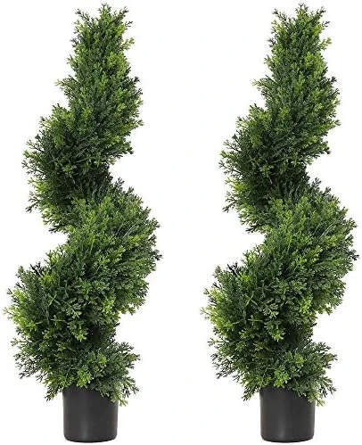 3ft Topiary Trees Artificial Plants Green Spiral Cypress Tree Potted Fake Plant Greenery For Decorative Indoor Or Outdoor(35inch) 9 3ft Topiary Trees Artificial Plants Green Spiral Cypress Tree Potted Fake Plant Greenery For Decorative Indoor Or Outdoor(35inch) - Image 7