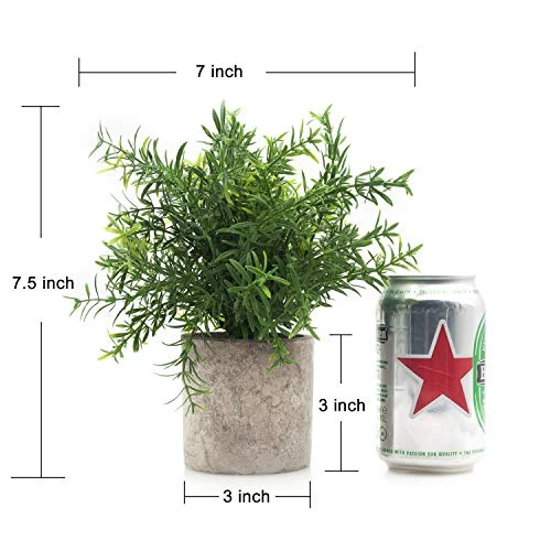 Velener Artificial Potted Rosemary Plants- Rustic Farmhouse Topiary Shrubs For Decoration Centerpieces Living Room, Shelf Bedroom Aesthetic Green Bathroom Accessories Boho Small Desk Plant Office 4 Velener Artificial Potted Rosemary Plants- Rustic Farmhouse Topiary Shrubs For Decoration Centerpieces Living Room, Shelf Bedroom Aesthetic Green Bathroom Accessories Boho Small Desk Plant Office - Image 2