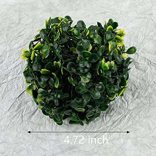 Azure Zone, Pack Of 6 4" Artificial Boxwood Topiary Ball Green Plant Balls Decorative Greenery Filler Ball For Garden Home 4 Azure Zone, Pack Of 6 4" Artificial Boxwood Topiary Ball Green Plant Balls Decorative Greenery Filler Ball For Garden Home - Image 2