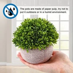 CEWOR 4pcs Small Artificial Plants, Fake Plants For Office Desk Bathroom Home Decoration, Mini Faux Topiary Shrubs 8 CEWOR 4pcs Small Artificial Plants, Fake Plants For Office Desk Bathroom Home Decoration, Mini Faux Topiary Shrubs -Artificial Trees Store 51bHE0ULtuL