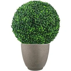FTL&HONG Artificial Boxwood Ball 13in,15in,19in,23in,Artificial Plant Trim Ball Green,No Installation -Lifelike Plants,for Indoor Outdoor Decor 21 FTL&HONG Artificial Boxwood Ball 13in,15in,19in,23in,Artificial Plant Trim Ball Green,No Installation -Lifelike Plants,for Indoor Outdoor Decor -Artificial Trees Store 51bL1C1GdrS