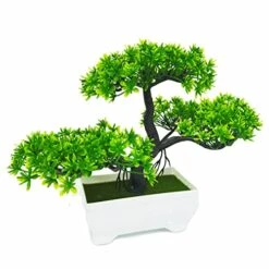 180mm Bonsai Tree In Pot Artificial Plant Decoration For Office/Home Green