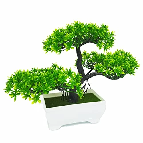 180mm Bonsai Tree In Pot Artificial Plant Decoration For Office/Home Green 3 180mm Bonsai Tree In Pot Artificial Plant Decoration For Office/Home Green