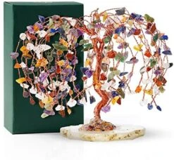 Handcrafted Healing Crystal Trees (Set Of 12), Bonsai Tree For Positive Energy & Chakra Balance, Feng Shui Tree Of Life, Perfect Home/Desk Decor, Reiki Good Luck Crystal Gifts By KarmaPledge -Artificial Trees Store 51bfp7iLVkL. AC