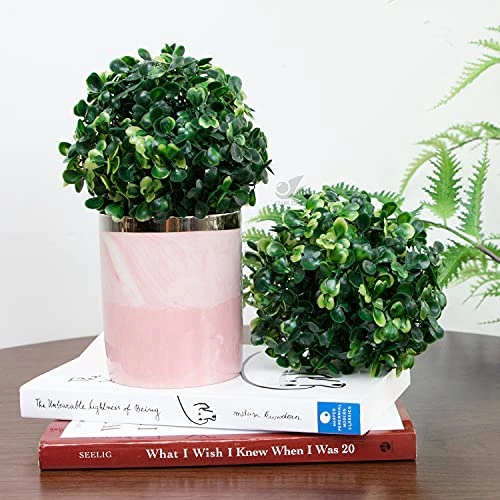 Azure Zone, Pack Of 6 4" Artificial Boxwood Topiary Ball Green Plant Balls Decorative Greenery Filler Ball For Garden Home 9 Azure Zone, Pack Of 6 4" Artificial Boxwood Topiary Ball Green Plant Balls Decorative Greenery Filler Ball For Garden Home - Image 7