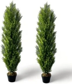I.C.ELAINE 5 Foot Topiary Trees Artificial Outdoor 2 Pack Large Cedar Pine Fake Plants UV Rated 5ft Faux Topiary Bushes And Shrubs Set Of 2 For Home Indoor Front Porch Patio Decor 13 I.C.ELAINE 5 Foot Topiary Trees Artificial Outdoor 2 Pack Large Cedar Pine Fake Plants UV Rated 5ft Faux Topiary Bushes And Shrubs Set Of 2 For Home Indoor Front Porch Patio Decor -Artificial Trees Store 51d8LtbBRvL. AC