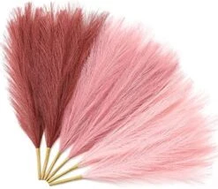 Serwalin Pampas Grass Pink 17.7 Inch 6pcs, Artificial Pampas Grass Faux Pink Pompas Grass Decor, Short Pompous Grass Blush Room Decoration, Wedding Centerpieces Mothers Day Pink Home Decor 24 Serwalin Pampas Grass Pink 17.7 Inch 6pcs, Artificial Pampas Grass Faux Pink Pompas Grass Decor, Short Pompous Grass Blush Room Decoration, Wedding Centerpieces Mothers Day Pink Home Decor -Artificial Trees Store 51dxcAWl7sL. AC