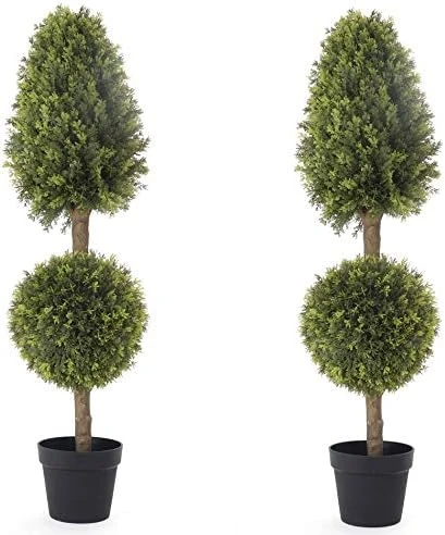 Bornbridge Artificial Topiary Ball Tree - 4' Ball Tree - Indoor/Outdoor Topiary Trees - Artificial Outdoor Plants (2 Pack, Wintergreen - Pinnacle) 9 Bornbridge Artificial Topiary Ball Tree - 4' Ball Tree - Indoor/Outdoor Topiary Trees - Artificial Outdoor Plants (2 Pack, Wintergreen - Pinnacle) - Image 7