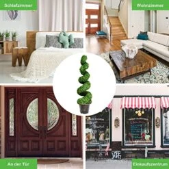 GENERIC Aurcs 4 Ft Artificial Boxwood Spiral Topiary Tree, Fake Plant Decor In Plastic Pot W/ Realistic Leaves & Twined Branches, Sturdy Steel Frame, Faux Potted Plants For Home, Office, Front Porch (1) 13 GENERIC Aurcs 4 Ft Artificial Boxwood Spiral Topiary Tree, Fake Plant Decor In Plastic Pot W/ Realistic Leaves & Twined Branches, Sturdy Steel Frame, Faux Potted Plants For Home, Office, Front Porch (1) -Artificial Trees Store 51epMYYKekL