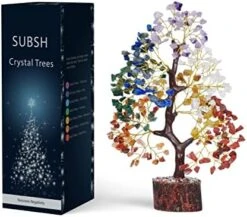 SUBSH Seven Chakra Natural Healing Gemstone Crystal Bonsai Fortune Money Tree For Good Luck, Wealth & Prosperity Home Office Kitchen Décor Spiritual Gift (Golden Wire And 300 Beads) Size 10-12 Inches 29 SUBSH Seven Chakra Natural Healing Gemstone Crystal Bonsai Fortune Money Tree For Good Luck, Wealth & Prosperity Home Office Kitchen Décor Spiritual Gift (Golden Wire And 300 Beads) Size 10-12 Inches -Artificial Trees Store 51f40B6p71L. AC