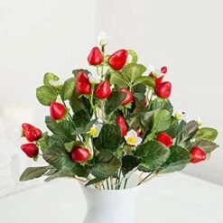 Factory Direct Craft Artificial Strawberry Bush | Summer Florals And Home Decor | Size: 17" L 10 Factory Direct Craft Artificial Strawberry Bush | Summer Florals And Home Decor | Size: 17" L -Artificial Trees Store 51fIRBe9aeL. AC