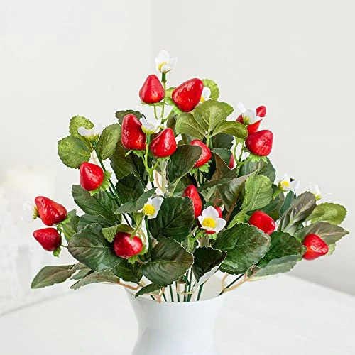 Factory Direct Craft Artificial Strawberry Bush | Summer Florals And Home Decor | Size: 17" L 3 Factory Direct Craft Artificial Strawberry Bush | Summer Florals And Home Decor | Size: 17" L