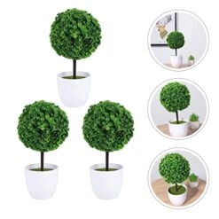 FOMIYES Artificial Plants 3pcs Potted Topiary Balls Mini Potted Boxwood Artificial Greenery Plant In Pot Table Centerpiece For Farmhouse Mantel Shelf Office Desk Decor Home Decor 11 FOMIYES Artificial Plants 3pcs Potted Topiary Balls Mini Potted Boxwood Artificial Greenery Plant In Pot Table Centerpiece For Farmhouse Mantel Shelf Office Desk Decor Home Decor -Artificial Trees Store 51fvJdVdS3L