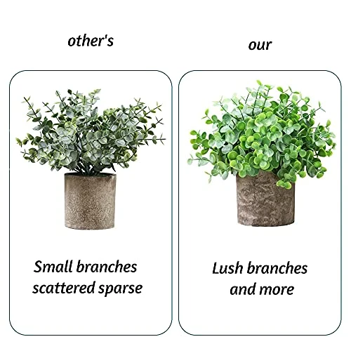 Vista Mini Potted Fake Plants Eucalyptus Artificial Plants Boxwood And Rosemary 3 Pack Neutral Color Pot In Home Office Desk Decoration 6 Vista Mini Potted Fake Plants Eucalyptus Artificial Plants Boxwood And Rosemary 3 Pack Neutral Color Pot In Home Office Desk Decoration - Image 4