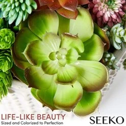 Seeko Artificial Succulents (14 Pack) - Premium Succulent Plants Artificial - Realistic Faux Succulents - Unpotted Textured Fake Succulents Decor For DIY - Fake Plants 12 Seeko Artificial Succulents (14 Pack) - Premium Succulent Plants Artificial - Realistic Faux Succulents - Unpotted Textured Fake Succulents Decor For DIY - Fake Plants -Artificial Trees Store 51gAZbytAML