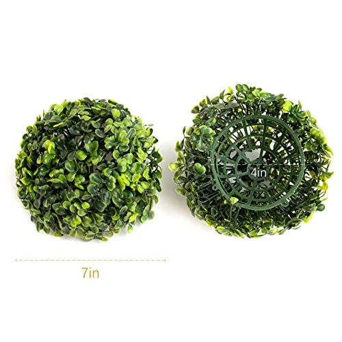 AUEAR, Artificial Boxwood Topiary Plant Balls Decorative For Table Decoration Garden Wedding Decor (7 Inch Diameter, 2 Pack) 4 AUEAR, Artificial Boxwood Topiary Plant Balls Decorative For Table Decoration Garden Wedding Decor (7 Inch Diameter, 2 Pack) - Image 2