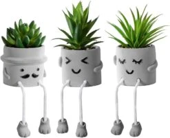 SEMSOIIO 2 Pcs Fake Plants In Cement Pot With Hanging Legs, Creative Artificial Faux Succulent For Home/Office Decor (Tongue & Smoking) 23 SEMSOIIO 2 Pcs Fake Plants In Cement Pot With Hanging Legs, Creative Artificial Faux Succulent For Home/Office Decor (Tongue & Smoking) -Artificial Trees Store 51h3tcgQaWL. AC