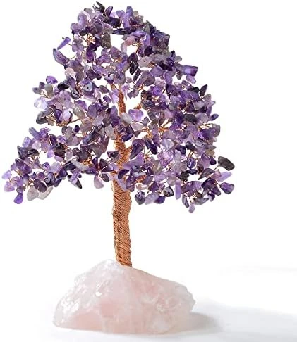 KALIFANO Premium Natural Tree Of Life (414 Gemstone Count) Chakra Crystal Tree With Rose Quartz Base With Healing Properties - Bonsai Feng Shui Money Tree For Healing And Luck 6 KALIFANO Premium Natural Tree Of Life (414 Gemstone Count) Chakra Crystal Tree With Rose Quartz Base With Healing Properties - Bonsai Feng Shui Money Tree For Healing And Luck - Image 4
