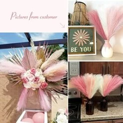 Serwalin Pampas Grass Pink 17.7 Inch 6pcs, Artificial Pampas Grass Faux Pink Pompas Grass Decor, Short Pompous Grass Blush Room Decoration, Wedding Centerpieces Mothers Day Pink Home Decor 22 Serwalin Pampas Grass Pink 17.7 Inch 6pcs, Artificial Pampas Grass Faux Pink Pompas Grass Decor, Short Pompous Grass Blush Room Decoration, Wedding Centerpieces Mothers Day Pink Home Decor -Artificial Trees Store 51hh3A148pL