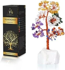 7 Chakra Crystal Tree For Positive Energy - Chakra Tree - Tree Of Life Decor - Stone Bonsai Tree - Premium Meditation Decor - Reiki Tree - Spiritual Gift - Home Decor - Spiritual Decor -Artificial Trees Store 51iAtmglA1L. AC