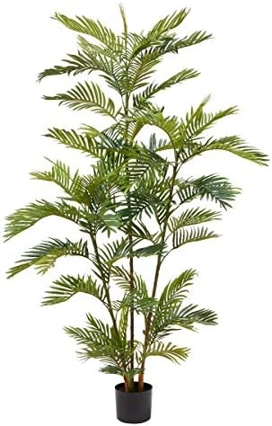 Home Pure Garden Artificial Golden Cane Palm Tree-72” Faux Plant Natural Feel Leaves-Realistic Indoor Potted Topiary Décor 8 Home Pure Garden Artificial Golden Cane Palm Tree-72” Faux Plant Natural Feel Leaves-Realistic Indoor Potted Topiary Décor - Image 6