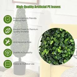 BestComfort 3ft Artificial Boxwood Topiary Tower Tree Set Of 2, Faux Plant Greenery Decor For House Garden Office And Store Decoration, Faux Potted Boxwood Plant, No Maintenance 19 BestComfort 3ft Artificial Boxwood Topiary Tower Tree Set Of 2, Faux Plant Greenery Decor For House Garden Office And Store Decoration, Faux Potted Boxwood Plant, No Maintenance -Artificial Trees Store 51j7AbfkYhL