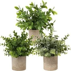 Briful Artificial Potted Plants Set Of 3 Small Faux Plant Eucalyptus Mini Fake Plant Decor For Home Table Office Room Desk Bathroom Shelf Kitchen Rustic Farmhouse Mantel Decoration 24 Briful Artificial Potted Plants Set Of 3 Small Faux Plant Eucalyptus Mini Fake Plant Decor For Home Table Office Room Desk Bathroom Shelf Kitchen Rustic Farmhouse Mantel Decoration -Artificial Trees Store 51jtx9B7NgS. AC
