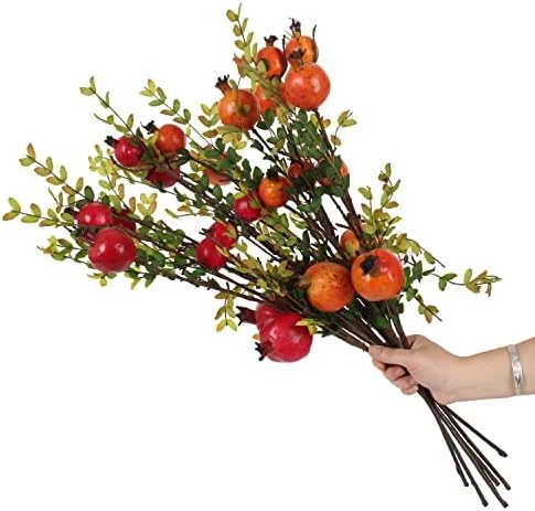 JD ARTIFICIAL PLANTS 4PCS 26 Inch Artificial Pomegranate Branches Fake Greenery Plants For Home Décor Office Restaurant Wedding Garden Patio Shop Window Photography Props(2pcs Red&2pcs Orange) 10 JD ARTIFICIAL PLANTS 4PCS 26 Inch Artificial Pomegranate Branches Fake Greenery Plants For Home Décor Office Restaurant Wedding Garden Patio Shop Window Photography Props(2pcs Red&2pcs Orange) - Image 8