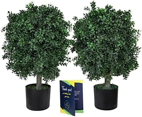 Tin Roof Interiors 24" Tall Artificial Boxwood Shrubs (2), Includes Galvanized Metal Pot, Outdoor Ready, Natural Looking Fake Potted Shrubs 16 Tin Roof Interiors 24" Tall Artificial Boxwood Shrubs (2), Includes Galvanized Metal Pot, Outdoor Ready, Natural Looking Fake Potted Shrubs - Image 14