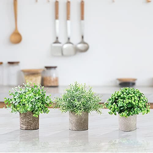 Vista Mini Potted Fake Plants Eucalyptus Artificial Plants Boxwood And Rosemary 3 Pack Neutral Color Pot In Home Office Desk Decoration 8 Vista Mini Potted Fake Plants Eucalyptus Artificial Plants Boxwood And Rosemary 3 Pack Neutral Color Pot In Home Office Desk Decoration - Image 6