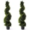 Bornbridge Artificial Spiral Topiary Tree - Indoor/Outdoor Topiary Trees - Artificial Outdoor Plants (2 Pack, 4' Cypress) 1 Bornbridge Artificial Spiral Topiary Tree - Indoor/Outdoor Topiary Trees - Artificial Outdoor Plants (2 Pack, 4' Cypress) -Artificial Trees Store 51kQwxXAevL