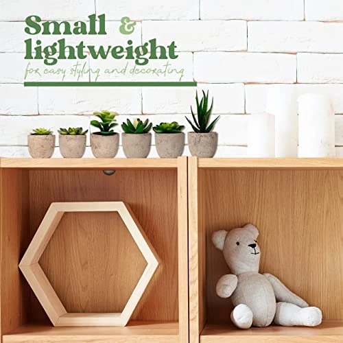 Sophia's Garden Small Artificial Succulents Plants Artificial Potted Fake Plant Decor Bedroom (6 Piece Faux Succulents In Pots 2.3") Fake Succulent Decor Fake Succulents Mini Succulents Desk Office 5 Sophia's Garden Small Artificial Succulents Plants Artificial Potted Fake Plant Decor Bedroom (6 Piece Faux Succulents In Pots 2.3") Fake Succulent Decor Fake Succulents Mini Succulents Desk Office - Image 3