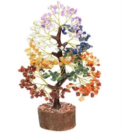 7 Chakra Crystal Tree Of Life - Handmade Feng Shui Bonsai, Attract Good Luck - Gemstone Tree, Home Decoration Crystals - Seven Chakra Tree For Positive Energy, Meditation Accessories, Money Tree Gift