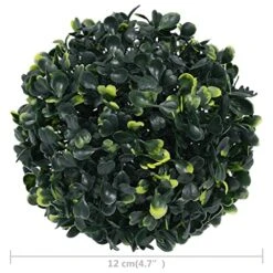 VidaXL 2X Artificial Boxwood Balls Artificial Flora Home Interior Decoration Fake Plant Pot Planter Garden Patio Balcony Landscape 17.7" -Artificial Trees Store 51m3i9zfciS