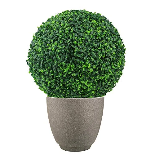 Sunnyglade 2 PCS 15.7 Inch 4 Layers Artificial Plant Topiary Ball Faux Boxwood Decorative Balls For Backyard, Balcony,Garden, Wedding And Home Décor (15.7 Inch) 4 Sunnyglade 2 PCS 15.7 Inch 4 Layers Artificial Plant Topiary Ball Faux Boxwood Decorative Balls For Backyard, Balcony,Garden, Wedding And Home Décor (15.7 Inch) - Image 2