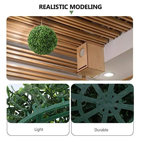 Abaodam Artificial Plant Topiary Ball Green Grass Decorative Balls Round Plastic Plant Ball Decoration For Wedding New Year Christmas Ceiling Garden Home Outdoor 23cm 8 Abaodam Artificial Plant Topiary Ball Green Grass Decorative Balls Round Plastic Plant Ball Decoration For Wedding New Year Christmas Ceiling Garden Home Outdoor 23cm - Image 6
