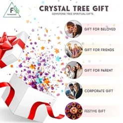 7 Chakra Tree Of Life - Crystal Tree - Crystal Tree For Positive Energy - Gemstones And Crystals - Feng Shui Tree - Gem Tree Stones - Crystal Gifts - Meditation Decor - Chakra Decor -Artificial Trees Store 51mL4uT2p0L