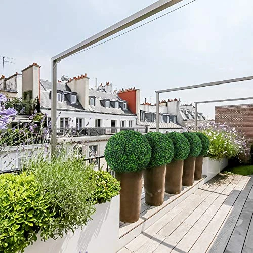 Sunnyglade 2 PCS 15.7 Inch 4 Layers Artificial Plant Topiary Ball Faux Boxwood Decorative Balls For Backyard, Balcony,Garden, Wedding And Home Décor (15.7 Inch) 8 Sunnyglade 2 PCS 15.7 Inch 4 Layers Artificial Plant Topiary Ball Faux Boxwood Decorative Balls For Backyard, Balcony,Garden, Wedding And Home Décor (15.7 Inch) - Image 6