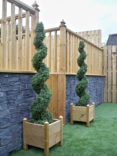 Best Artificial Pair Of 5ft 150cm Boxwood Buxus Spiral Topiary Trees 4 Best Artificial Pair Of 5ft 150cm Boxwood Buxus Spiral Topiary Trees - Image 2