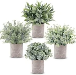 CEWOR Artificial Potted Plants, Mini Fake Plant Greenery Decoration For Barhroom Shelf Home Office Desk Table Indoor Decor, 4 Pack 15 CEWOR Artificial Potted Plants, Mini Fake Plant Greenery Decoration For Barhroom Shelf Home Office Desk Table Indoor Decor, 4 Pack -Artificial Trees Store 51mtint7vHL. AC