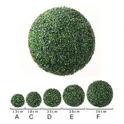 Ochine Topiary Ball Artificial Outdoor Boxwood Decorative Balls Artificial Plant Faux Topiary Ball Hanging Green Plants Garden Tree Wedding Party Decor Front Porch Topiary Indoor Outdoor Home 15 Ochine Topiary Ball Artificial Outdoor Boxwood Decorative Balls Artificial Plant Faux Topiary Ball Hanging Green Plants Garden Tree Wedding Party Decor Front Porch Topiary Indoor Outdoor Home -Artificial Trees Store 51mwEioMW4S