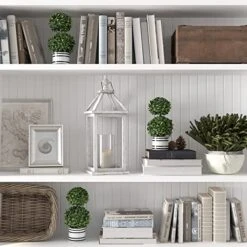 Barnyard Designs Set Of 2 (12.5") Artificial Boxwood Topiary Potted Plant Decorations, Mini Faux Fake Plant Greenery Arrangements In Pots For Office Desk Or Home Decor, 5.5" X 12.5" 15 Barnyard Designs Set Of 2 (12.5") Artificial Boxwood Topiary Potted Plant Decorations, Mini Faux Fake Plant Greenery Arrangements In Pots For Office Desk Or Home Decor, 5.5" X 12.5" -Artificial Trees Store 51n10jca97L