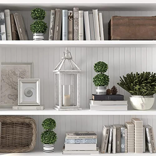 Barnyard Designs Set Of 2 (12.5") Artificial Boxwood Topiary Potted Plant Decorations, Mini Faux Fake Plant Greenery Arrangements In Pots For Office Desk Or Home Decor, 5.5" X 12.5" 7 Barnyard Designs Set Of 2 (12.5") Artificial Boxwood Topiary Potted Plant Decorations, Mini Faux Fake Plant Greenery Arrangements In Pots For Office Desk Or Home Decor, 5.5" X 12.5" - Image 5