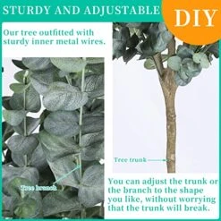 Artificial Eucalyptus Tree 6ft（71"） Tall Fake Eucalyptus Plants With 1140 Silver Dollar Leaves Faux Silk Eucalyptus Stems With Planter Artificial Tree For Indoor Outdoor Home Office Shop Decoration -Artificial Trees Store 51n4F02GZyL