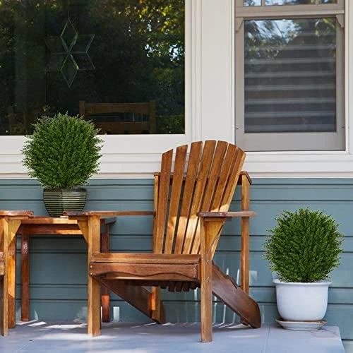 Artificial Cedar Topiary Ball Tree, Set Of 2 UV Resistant Faux Potted Bushes, Outdoor Indoor Fake Plastic Plants For Front Porch Garden Home Décor, 20'' Tall 3 Artificial Cedar Topiary Ball Tree, Set Of 2 UV Resistant Faux Potted Bushes, Outdoor Indoor Fake Plastic Plants For Front Porch Garden Home Décor, 20'' Tall