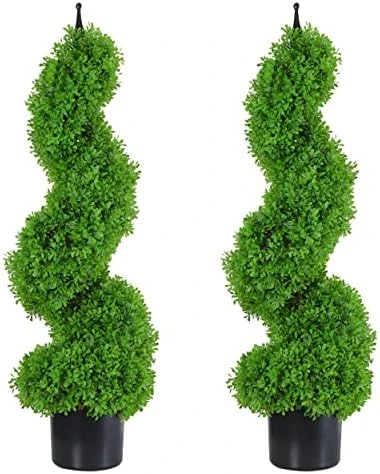 Momoplant Artificial Topiaries Outdoor Boxwood Trees, Spiral Topiary Tree 3 Ft(2 Pieces) Faux Topiary Tree Outdoor Feaux Plant For Decorative Indoor/Outdoor/Garden (35inch) 9 Momoplant Artificial Topiaries Outdoor Boxwood Trees, Spiral Topiary Tree 3 Ft(2 Pieces) Faux Topiary Tree Outdoor Feaux Plant For Decorative Indoor/Outdoor/Garden (35inch) - Image 7