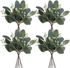DEEMEI 22pcs Artificial Eucalyptus Stems Bulk Silver Dollar Leaves Eucalyptus Branches Greenery Decor(11.4" Tall) -Artificial Trees Store 51o3F2UNafL. AC
