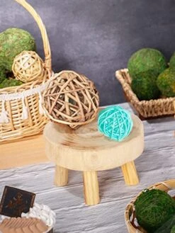10Pack Decorative Faux Dried Moss Balls And 8Pack Wicker Rattan Balls- Artificial Green Plant Mossy Wicker Rattan Cord Balls Set For Summer Vase Dough Bowl Filler Home Garden Party Wedding Display -Artificial Trees Store 51o5CKlSJML
