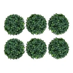 NaienCraft, Pack Of 6 Artificial Plant Topiary Ball Faux Boxwood Decorative Balls For Home Wedding Hanging Decor